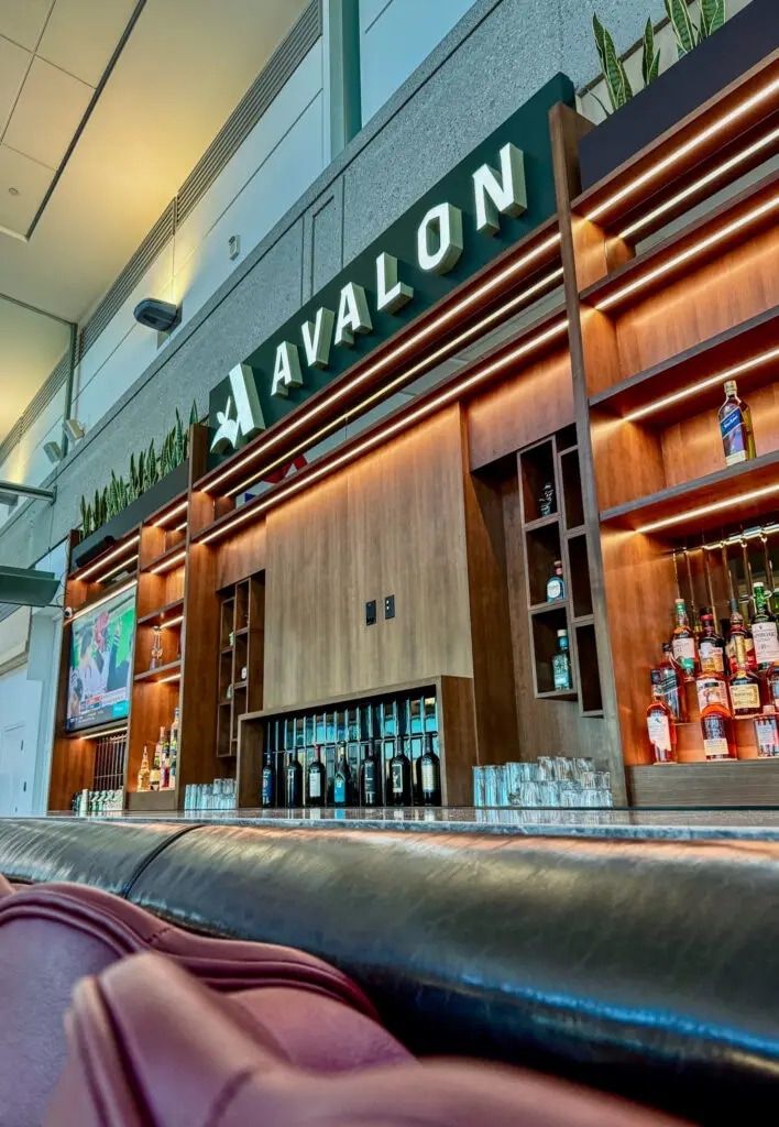 Close-up of Avalon Bar at Edmonton International Airport