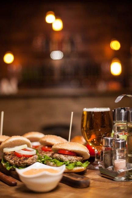 Food and Drinks at Airport Restaurant